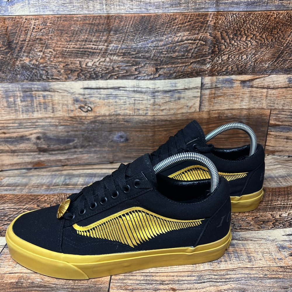 Vans X Harry Potter Sneakers Men Size 7 Women 8.5 Golden Snitch Shoes Old Skool - Picture 8 of 9